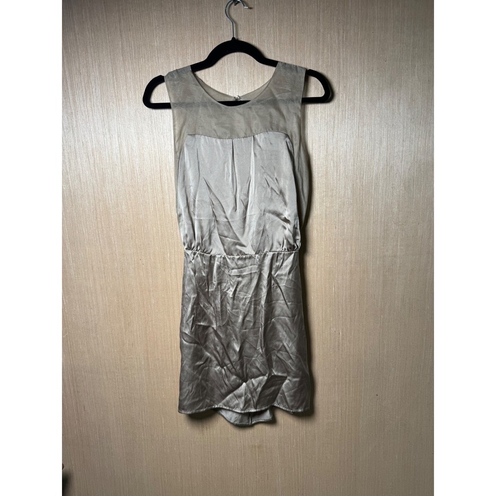 Opening Ceremony SILK $310 Sleeveless Dress Women's Mini Champagne‎ Cocktail